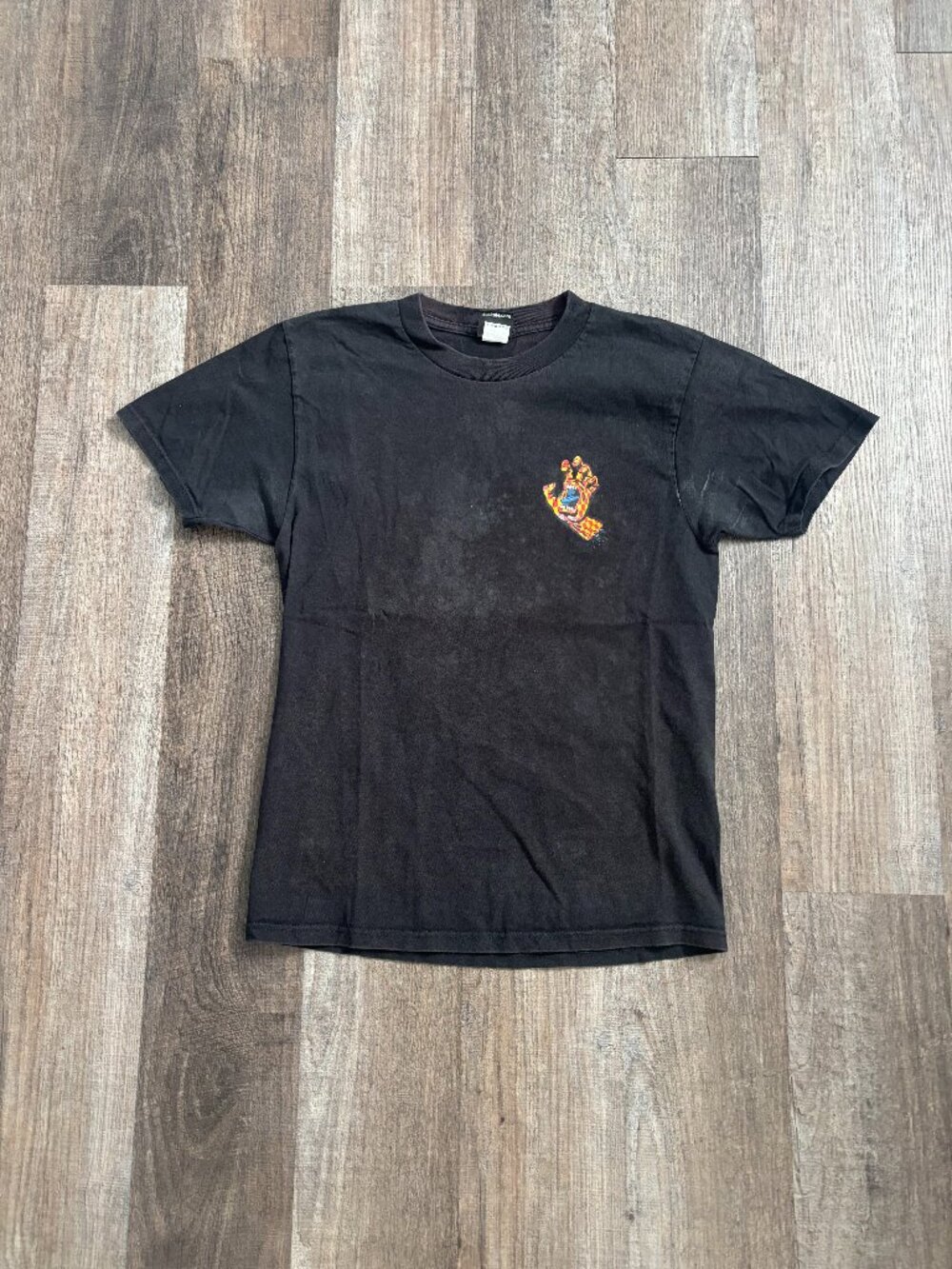 Santa Cruz Skateboards Checkered Hand Logo Tee Shirt